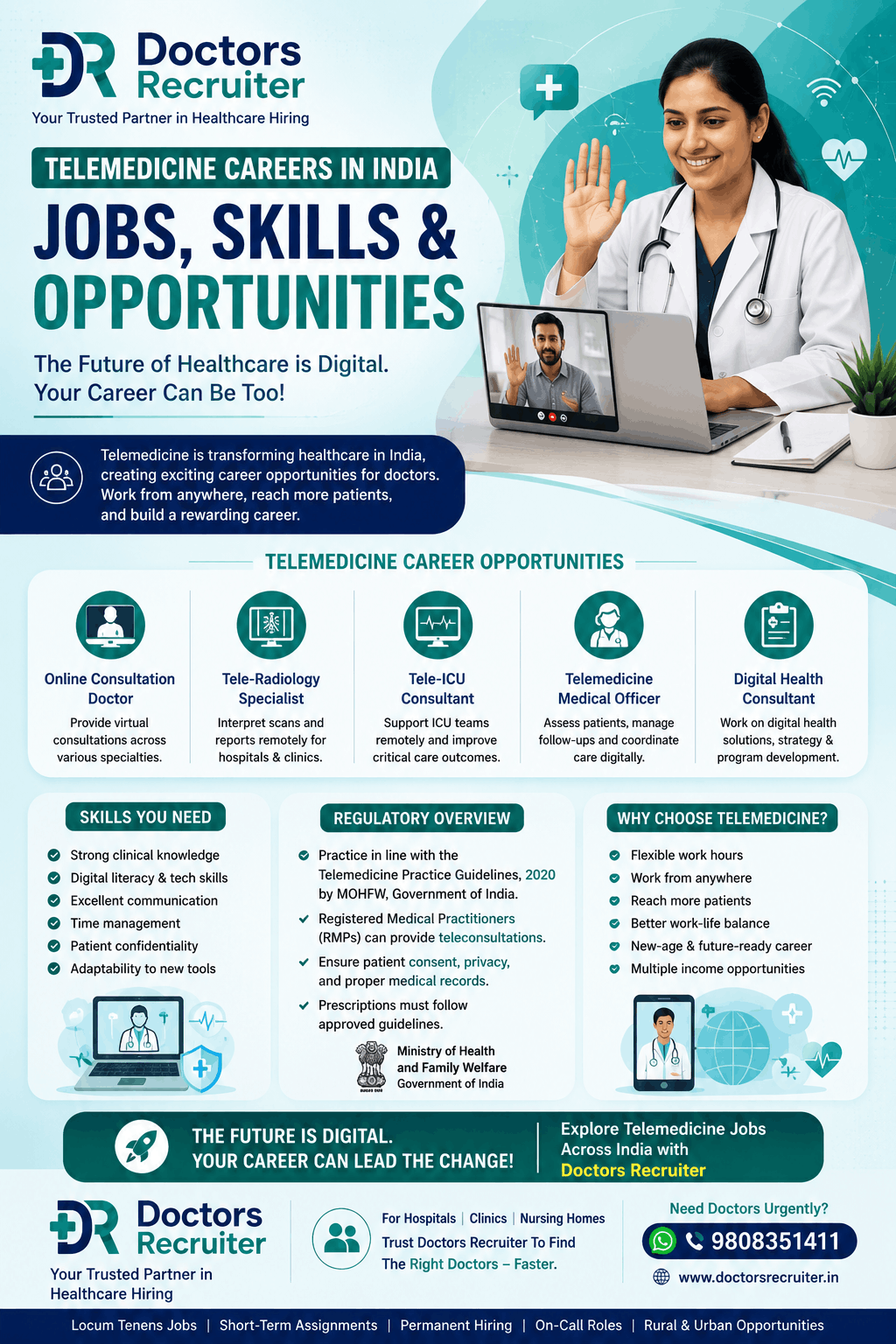 Leveraging Telemedicine Careers in India: Opportunities, Skills, and Growth