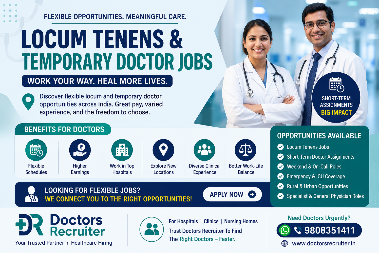 Locum Tenens & Temporary Doctor Jobs in India: Pros and Cons